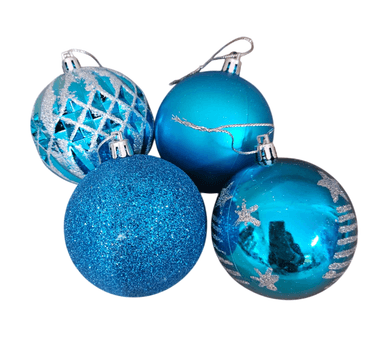 ADORNOS NAVIDEÑOS VINTAGE DE VIDRIO AZUL BOLAS
