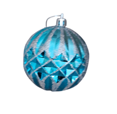 ADORNOS NAVIDEÑOS VINTAGE DE VIDRIO AZUL BOLAS - 4