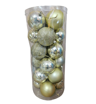 ADORNO NAVIDEÑO DE VIDRIO BRILLANTE DE 6.50 CM DORADO