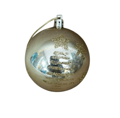ADORNO NAVIDEÑO DE VIDRIO BRILLANTE DE 6.50 CM DORADO - 6