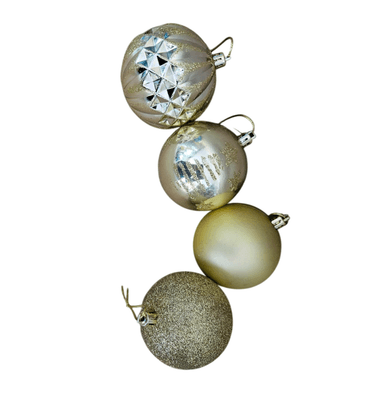 BOLAS NAVIDEÑAS DE NAVIDAD 24 UND DORADO