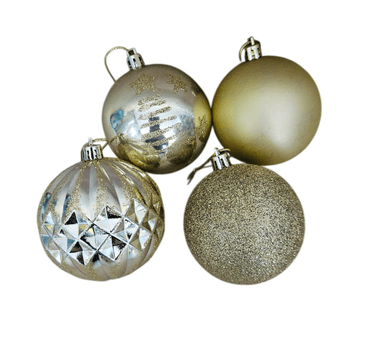 BOLAS NAVIDEÑAS DE NAVIDAD 24 UND DORADO - 2