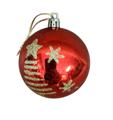 BOLAS NAVIDEÑAS DE NAVIDAD 24 UND ROJO - 3