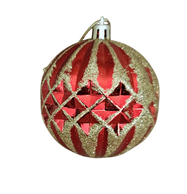ADORNOS DE BOLAS DE CRISTAL CON FORMA DE ÁRBOL DE NAVIDAD ROJO