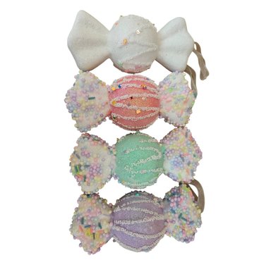 ADORNO NAVIDEÑO DE CARAMELOS SURTIDO 6 X 13.5 CM REDONDO X 4 PIEZAS - 2