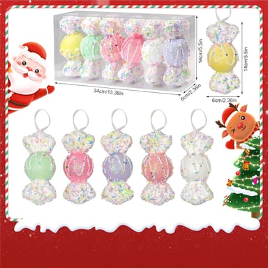 ADORNOS DE ÁRBOL DE NAVIDAD DECORACIONES NAVIDEÑAS REDONDO X 8 UND - 2