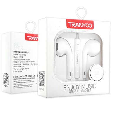 AUDIFONOS CON CABLE TIPO C TRANYOO BLANCO - 5