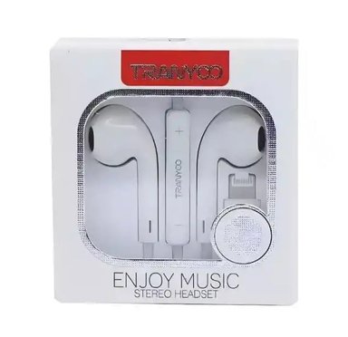 AUDIFONOS CON MICRO PARA IPHONE CON CABLE LIGHTNING TRANYOO - 1