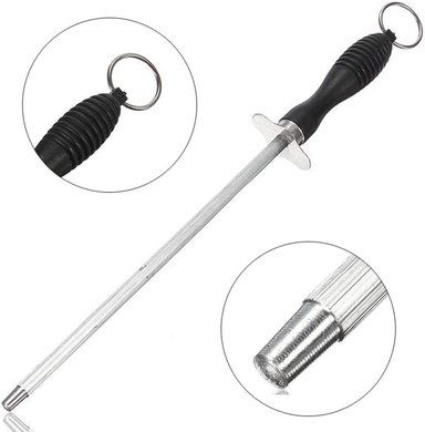 AFILADOR DE CUCHILLOS PROFESIONAL DE ACERO AL CARBONO 11.22 PULGADAS X 2 UND