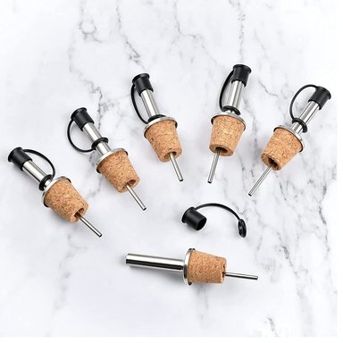 VERTEDOR DE CORCHO DE GOMA PARA BOTELLAS DE LICOR X 3 UND