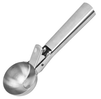 CUCHARA PARA HELADO DE ACERO INOXIDABLE CON EYECTOR 19 CM