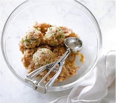 CUCHARA PARA HELADO DE ACERO INOXIDABLE PARA MASA DE GALLETAS 4 CM X 2 UND