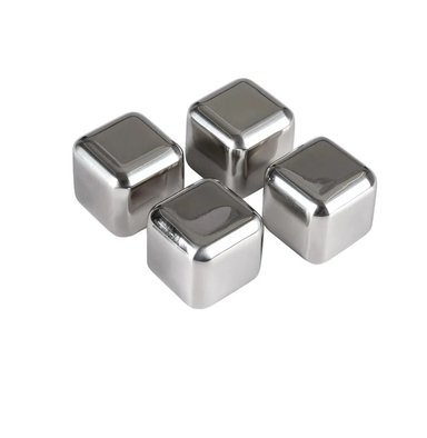 SET X 4 CUBOS DE HIELO DE ACERO INOXIDABLE - 3