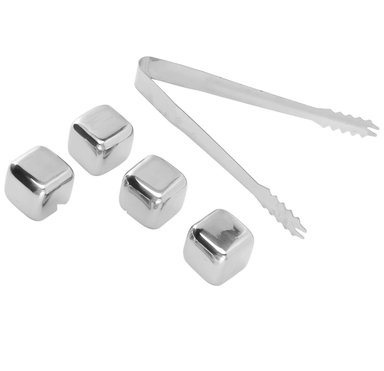 SET X 4 CUBOS DE HIELO DE ACERO INOXIDABLE - 7