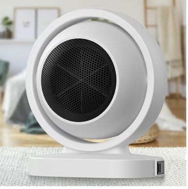 MINI CALENTADOR ELÉCTRICO DE ESCRITORIO PERSONAL PORTATIL 380W BLANCO X 2 UND - 1