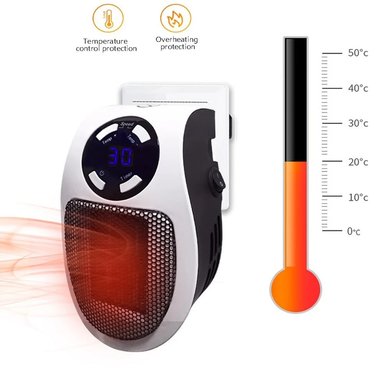 CALENTADOR PORTÁTIL PARA EL HOGAR 500W BLANCO - 7