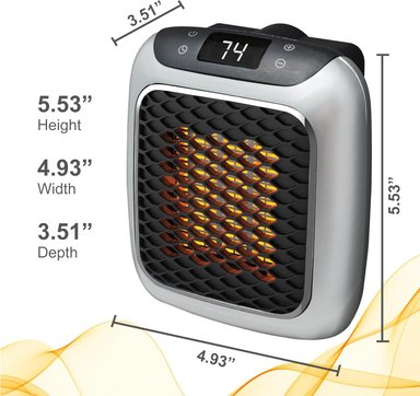 CALENTADOR DE PARED HEAT BOSS TURBO DE 800 W QUE AHORRA ESPACIO X 2 UND - 4