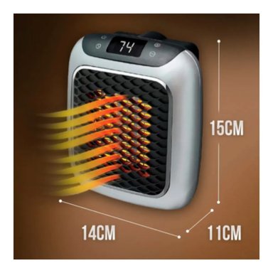 CALENTADOR DE PARED HEAT BOSS TURBO DE 800 W QUE AHORRA ESPACIO X 2 UND - 5