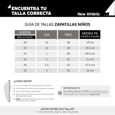 ZAPATILLAS NEW ATHLETIC TENNIS RUBBET06 KIDS BLANCO CLASSIC - 4