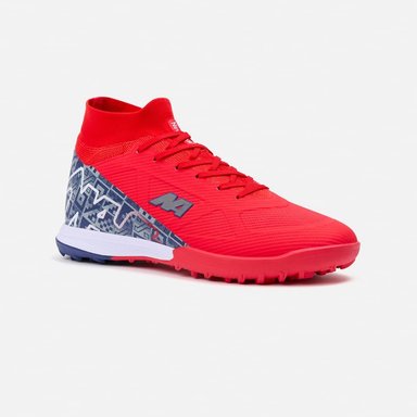 ZAPATILLAS UNISEX NEW ATHLETIC FOOTBALL ROJO NACAFUT0122J0611 CHUGGU122 CON AZUL OSCURO JUVENIL
