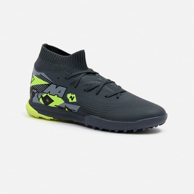 ZAPATILLAS MUJER NEW ATHLETIC FOOTBALL GRIS OSCURO NACAFUT0105J0302 VORTEX105 CON VERDE LIMÓN JUVENIL