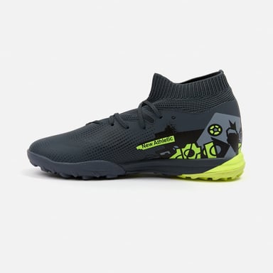 ZAPATILLAS MUJER NEW ATHLETIC FOOTBALL GRIS OSCURO NACAFUT0105J0302 VORTEX105 CON VERDE LIMÓN JUVENIL - 3