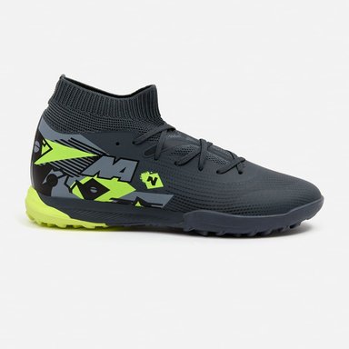 ZAPATILLAS HOMBRE NEW ATHLETIC FOOTBALL GRIS OSCURO NACAFUT0105A0302 VORTEX105 CON VERDE LIMÓN - 2