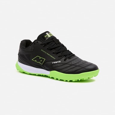 ZAPATILLAS MUJER NEW ATHLETIC FOOTBALL NEGRO NACAFUT0113J0230 FESTA113 CON VERDE NEÓN JUVENIL