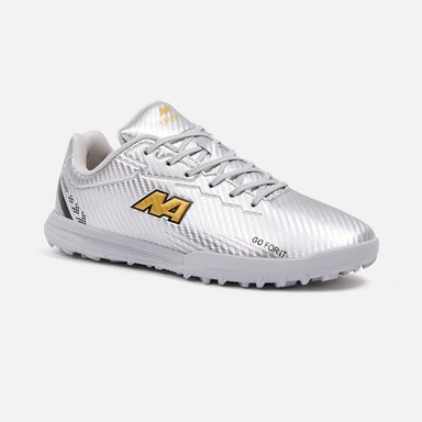 ZAPATILLAS HOMBRE NEW ATHLETIC FOOTBALL PLATEADO NACAFUT0115A2602 URANO115 CON DORADO