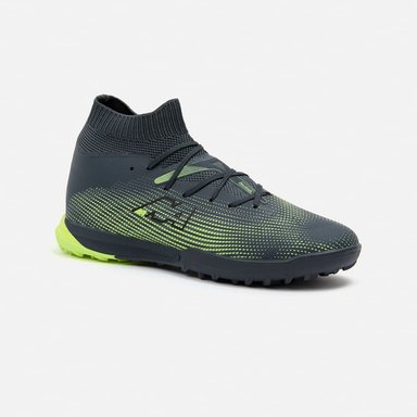 ZAPATILLAS NEW ATHLETIC FOOTBALL VORTEX106 PLOMO CON VERDE NEÓN JUVENIL