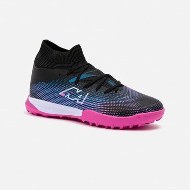 ZAPATILLAS NEW ATHLETIC FOOTBALL VORTEX106 NEGRO CON FUCSIA JUVENIL