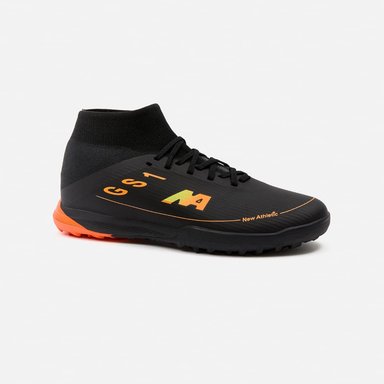 ZAPATILLAS NEW ATHLETIC FOOTBALL GUETS101 NEGRO CON NARANJA JUVENIL