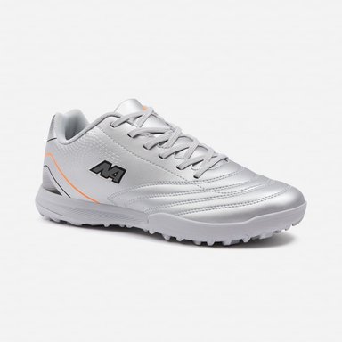 ZAPATILLAS NEW ATHLETIC FOOTBALL URANO117 PLATEADO CON NEGRO HOMBRE