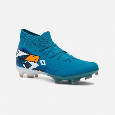 ZAPATILLAS NEW ATHLETIC FOOTBALL SCARPA123 AZULINO CON NARANJA JUVENIL