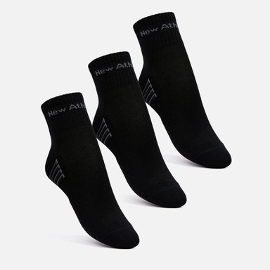 MEDIAS PACK DE 3 NEW ATHLETIC TOBILLERAS15 NEGRO UNISEX
