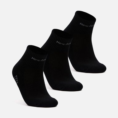MEDIAS PACK DE 3 NEW ATHLETIC TOBILLERAS14 NEGRO UNISEX