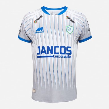 CAMISETA COMERCIANTES FC ALTERNA BLANCO CON GRIS HOMBRE