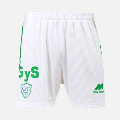 SHORT COMERCIANTES FC OFICIAL 2025 BLANCO CON VERDE HOMBRE