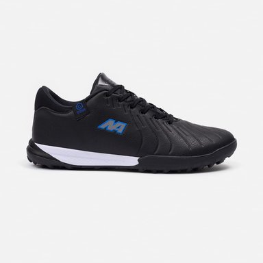 ZAPATILLAS NEW ATHLETIC FOOTBALL CRONOS112 NEGRO CON TURQUESA JUVENIL - 2
