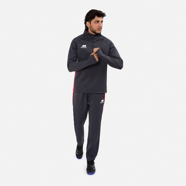 BUZO CONJUNTO NEW ATHLETIC REFLEX45 PLOMO CON ROJO HOMBRE