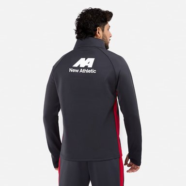 BUZO CONJUNTO NEW ATHLETIC REFLEX45 PLOMO CON ROJO HOMBRE - 3
