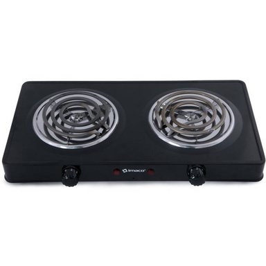 COCINA DE MESA IMACO 2 QUEMADORES HP1400 NEGRO