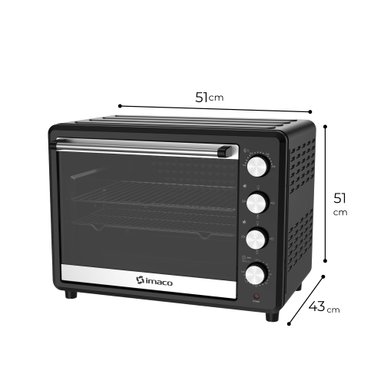 HORNO IMACO ELÉCTRICO CON ROSTICERO HEB60R 66LTS GRIS - 4