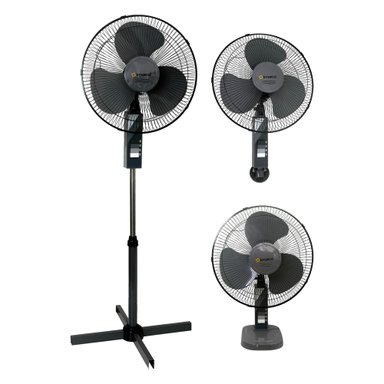 VENTILADOR DE PIE IMACO FS1631 45 WATTS 3 EN 1 16" NEGRO - 1