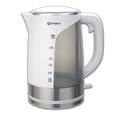 HERVIDOR PLASTICO 2.5L COL. BLANCO IMACO KE2500