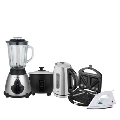 PENTACOMBO LICUADORA + ARROCERA + HERVIDOR + PLANCHA + SANDWICHERA