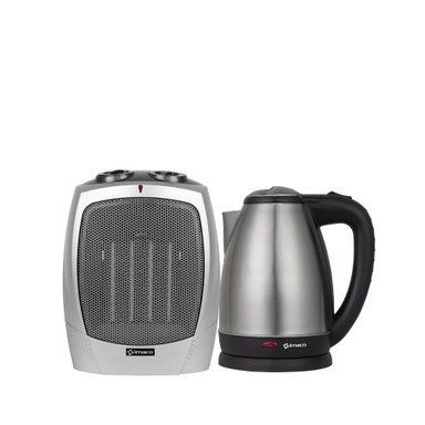 COMBO TERMOVENTILADOR PORTATIL + HERVIDOR ELÉCTRICO 1.8LTS IMACO