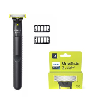 COMBO AFEITADORA ONEBLADE QP1424 + REPUESTO CUCHILLAS