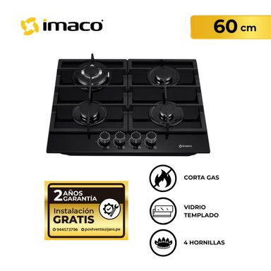 COCINA EMPOTRABLE GAS X4 QUEMADORES IENC60 IMACO - 2