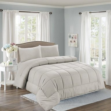 EDREDÓN CASATEX KING ALGODÓN HUESO + JUEGO SÁBANAS